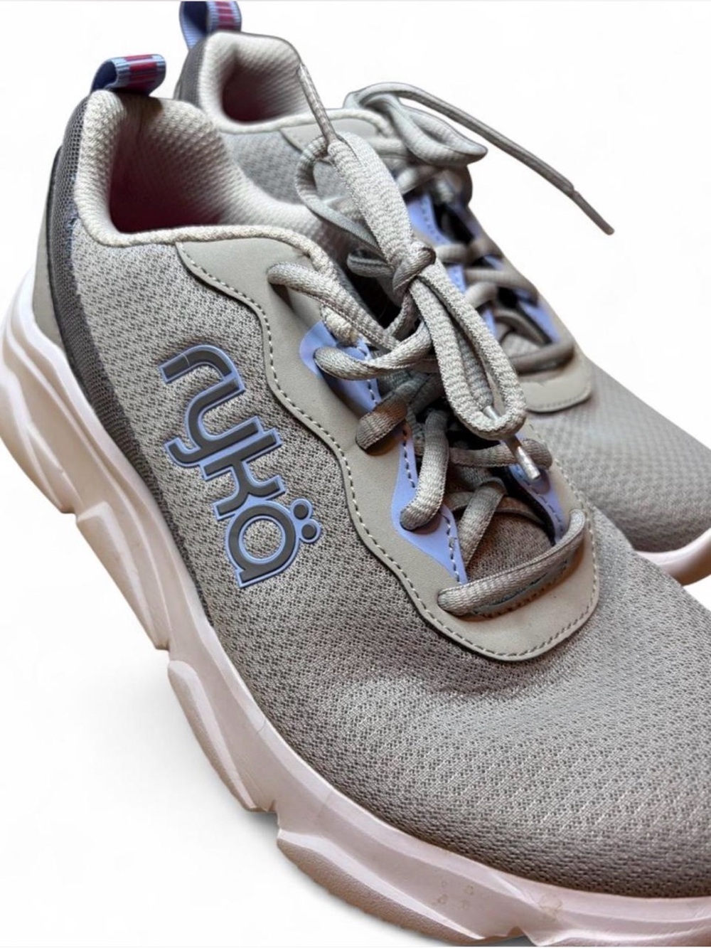 Ryka Grey & Blue Mesh Sneakers US 8.5